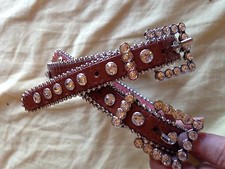 Boot Bling Bands light brown with crystal clear rhinestones set of 2