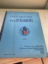 LIVRE  ancien POUR ENFANTS 1936 *  LES 4 SAISONS DES  BENJAMINS   *