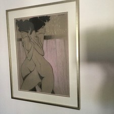 Oeuvre de Daniel Schintone, Pastel, signé, encadré, parfait état