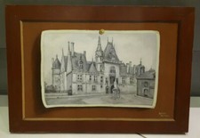 Tableau Trompe l'oeil Henri PINON Palais Jacques Coeur Bourges Huile sur isorel