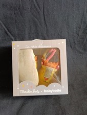 A2BC  PETIT CHAUSSON BÉBÉ 12-18 MOIS MOULIN ROTY BABYCOTTE LES PAPOUM LION 