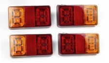 4 pièces feu arrière LED 12/24V 4 marques de contrôle électronique sans fil p...