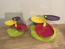 Lot 2 Présentoirs À Gâteaux Pâtisserie Zak! Design Modèle Sweety Forme Fleurs