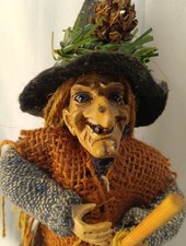 Sorcière Halloween Decoration 30 Cm A Poser Ou Suspendre