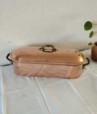 Ancienne Poissonnière Cuivre Martelé Étamé Production MAUVIEL ??? French Copper