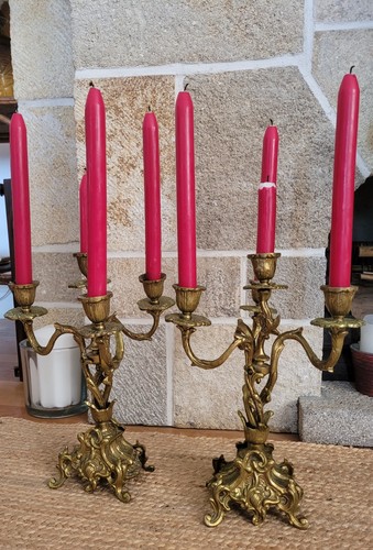 Paire bougeoirs chandeliers - bougeoirs,
