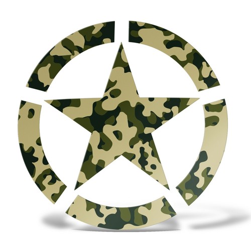 Autocollant étoile militaire - Étoile,