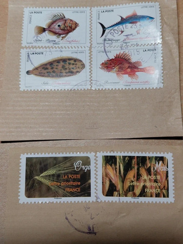 Lot 6 timbres - 📮,