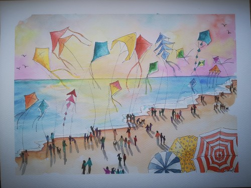 Aquarelle 31x41 fête du - 31x41,