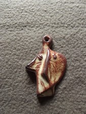 bijoux Accolay ancienne médaille pendentif e céramique