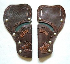 ABILENE Rare jouet ancien Lot de  2 Holster de ceinture / pistolet Texas cowboy