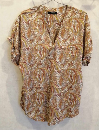Blouse orange viscose motif