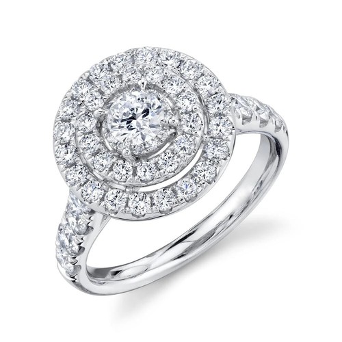 14k blanc diamant rond - or,