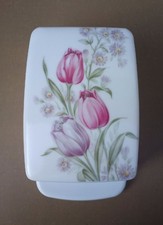 Dérouleur mouchoir coton mural GILAC TULIPE vintage déco SdB dévidoir plastique 