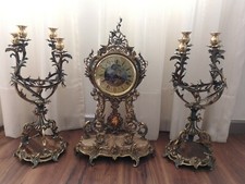 Ensemble Ancien Horloge De