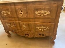 COMMODE LOUIS XV  NOYER MASSIF TRAVERSE AJOURÉE DECAPE BRUT 2 TIROIRS