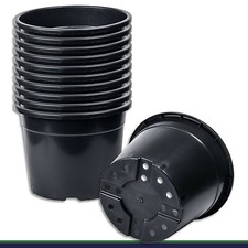 10 X Pot De Fleurs 40 L Noir