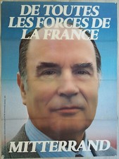 Ancienne affiche élections présidentielles MITTERAND 1981