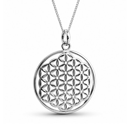 Grand collier pendentif - , fleur