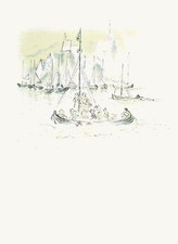 André HAMBOURG, LUMIÈRES DE HONFLEUR 1964, lithographie