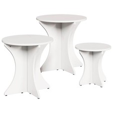 Table basse 3 pcs ronde salon