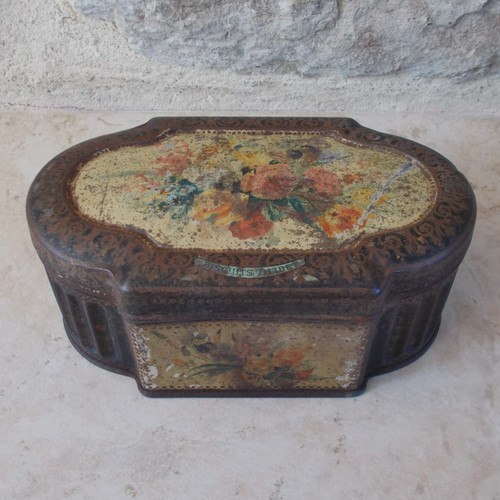Ancienne boite métal biscuits - ancienne,