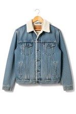 Vintage 80 Veste en Jean Levi's  Doublée Sherpa 