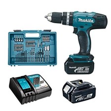 Makita DHP453RFX4 Perceuse Percussion Batterie 18V 42Nm 2x3.0Ah 74 Accessoires