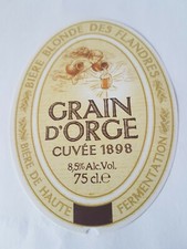 Etiquette bière GRAIN D'ORGE N°1