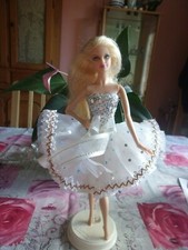 robe tutu pour Barbie blanche avec sequins