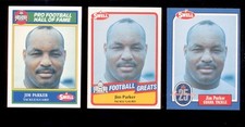 1988-1990 Swell JIM PARKER Baltimore Colts Hall of Fame 3 Card Lot