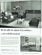publicité Advertising 11211 1959  meubles Lévitan décorateur slle séjour cuisine