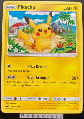Carte pokemon pikachu 111 - carte,