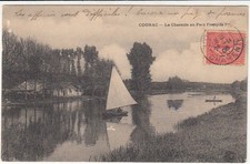 COGNAC la charente au parc françois Ier voilier timbrée 1906