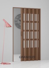 Porte accordèon pliante extensible aved du verre en PVC - KIT H 214 ou H 224 cm