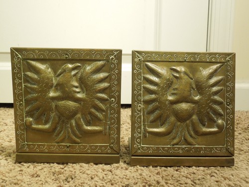 Vintage brass wood hammered - vintage, &