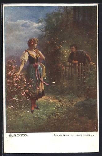Carte postale artiste hans - postale, d'artiste
