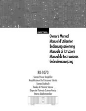 Bedienungsanleitung-Operating Instructions pour Rotel RB-1070