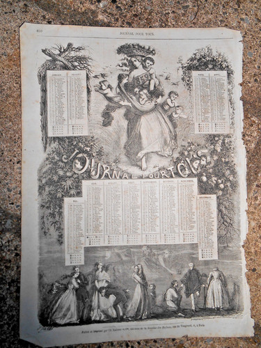 Vieux papier calendrier - vieux,