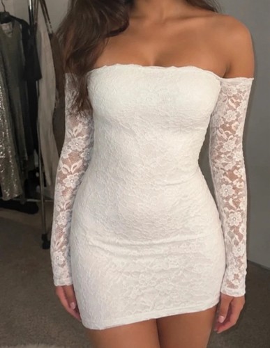 Robe dentelle blanche - ,