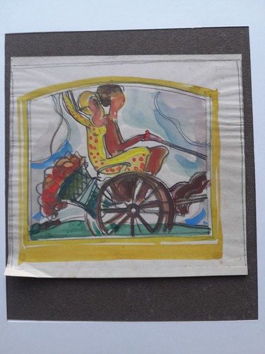 Peinture aquarelle art déco