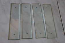 lot de 4 plaques de proprete en verre biseauté pour porte