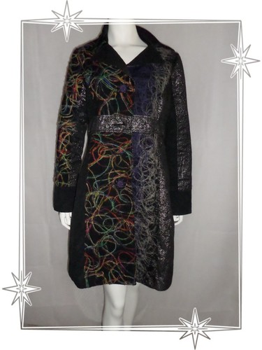 Manteau fantaisie noir - b,