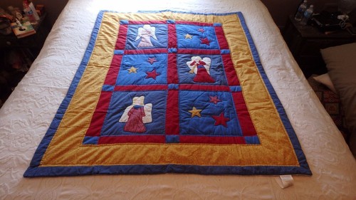 Couverture patchwork ange - couverture,