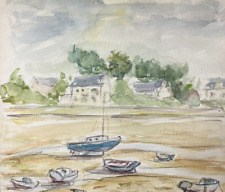 P. SALAUN Aquarelle bretonne