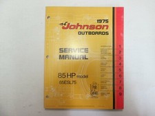 1975 Johnson Hors-Bord 85 HP Modèle 85ESL75 Service Réparation Atelier Manuel Jm