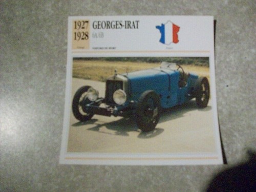 Carte fiche auto georges irat - fiche,