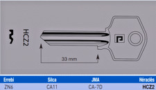 3 Ébauches De Clé Héraclès HCZ2 Cavers Zenith ZN6 / CA11 / CA-7D ISEO ebauche cl