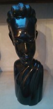 Beau Buste en ébène  hauteur 42 cm x 15,5 cm  poids 3,835 kg