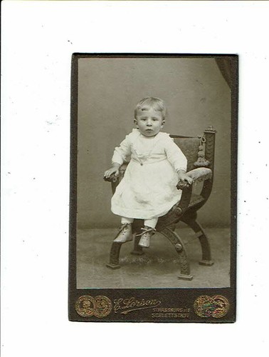 Photographie cdv enfant bébé - cdv,